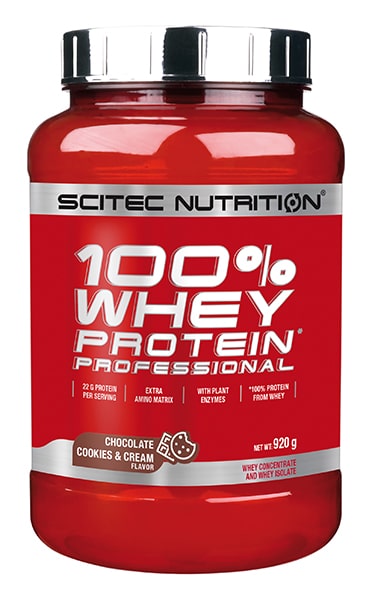 WHEY PROTEIN PROFESSIONAL ROSSE  BISCOTTO AL CIOCCOLATO E PANNA 920g    - farmaster.it