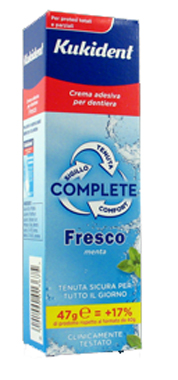KUKIDENT COMPLETE FRESCO CREMA ADESIVA PER PROTESI DENTARIE 47 G - farmaster.it