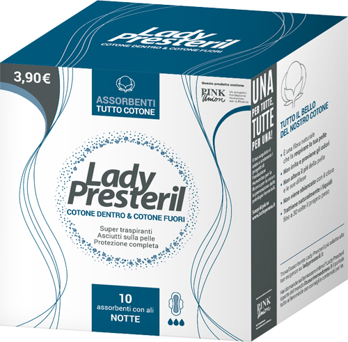 LADY PRESTERIL COTONE DENTRO & COTONE FUORI 10 ASSORBENTI CON ALI NOTTE PROMO - farmaster.it