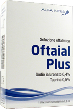 SOLUZIONE OFTALMICA OFTAIAL PLUS ACIDO IALURONICO 0,4% E TAURINA 15 FLACONCINI RICHIUDIBILI DA 0,6 ML - farmaster.it