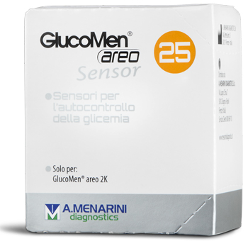 STRISCE MISURAZIONE GLICEMIA GLUCOMEN AREO SENSOR 25 PEZZI - farmaster.it